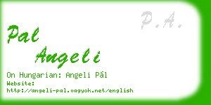 pal angeli business card
